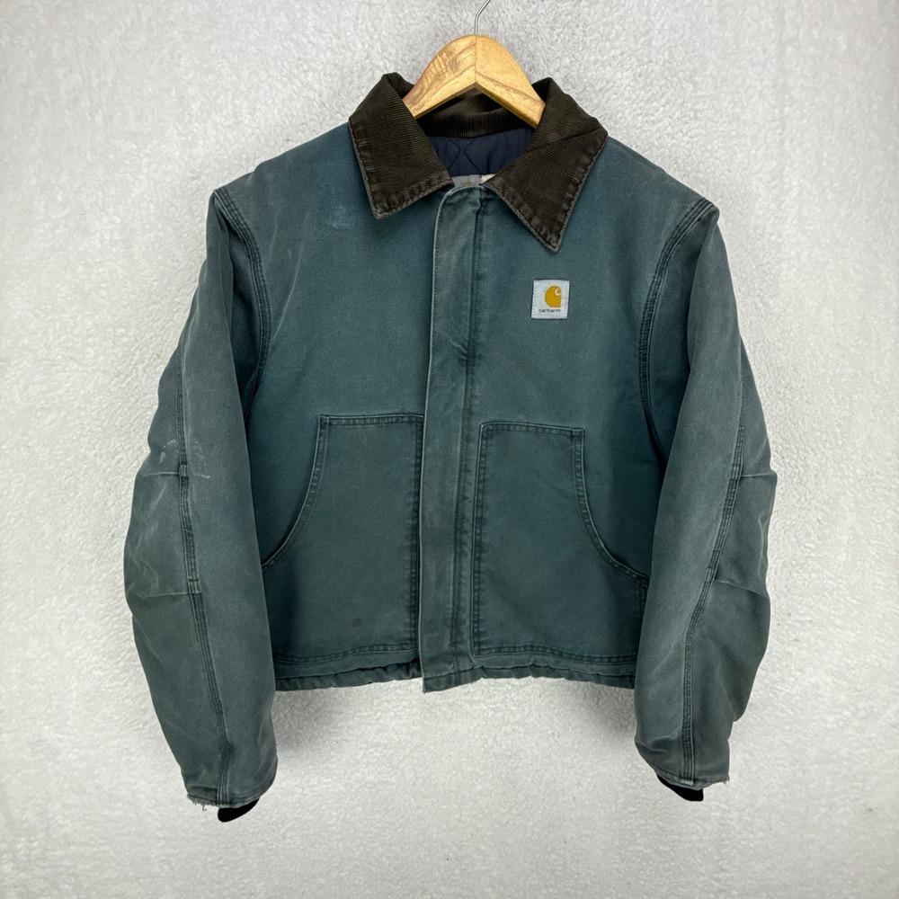 Carhartt Sandstone Jacket Arctic‎ Quilt Lined Mens Large J22 HTG Hunter Green